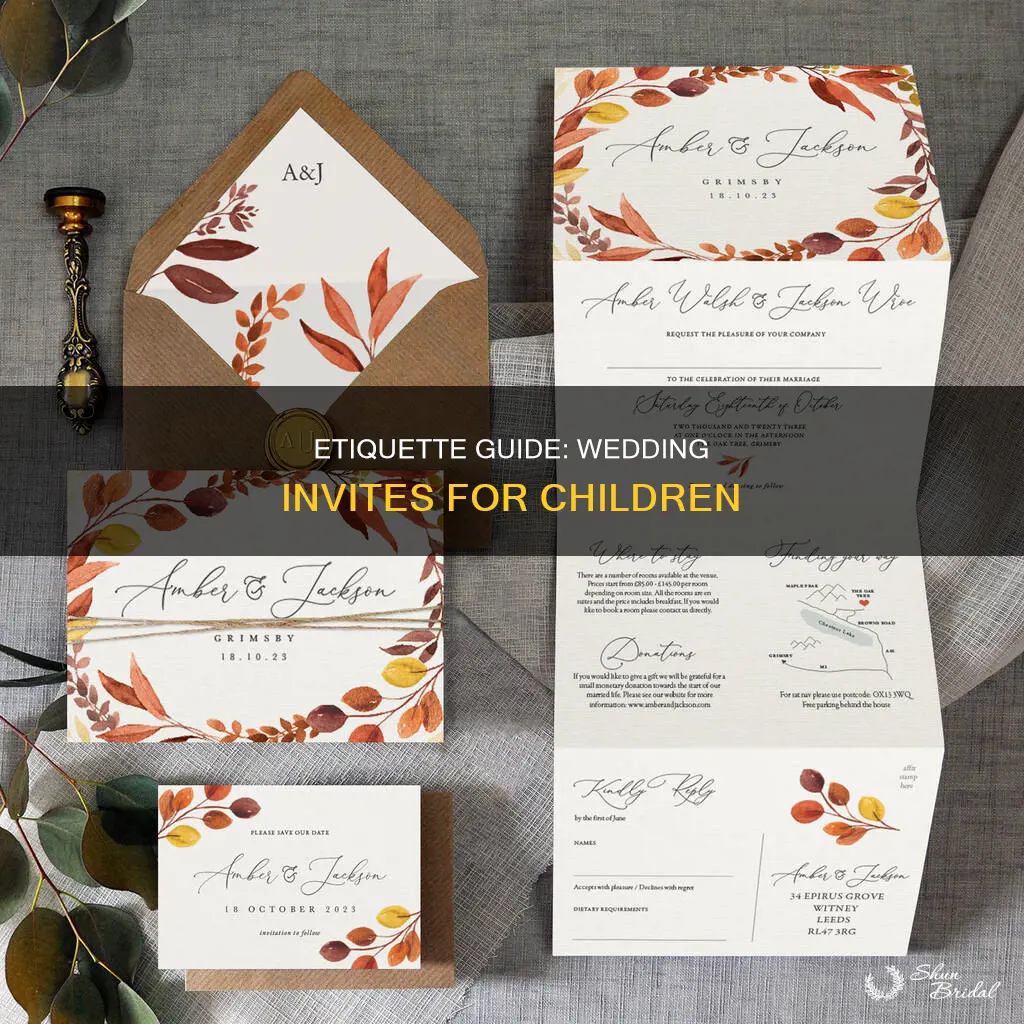 do you send separate wedding invitations for children