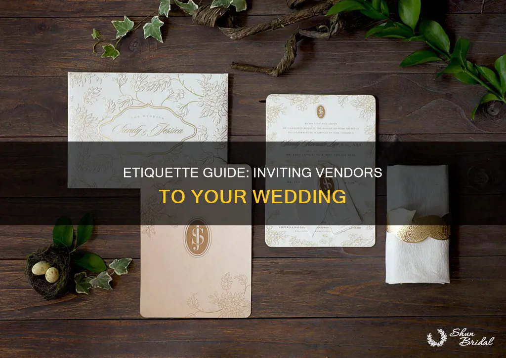 do you send vendors wedding invitations