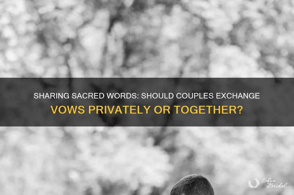 do you show each other your vows