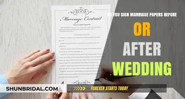 Marriage Papers: Before or After the Wedding?