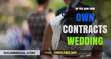 How to Sign Your Own Wedding Contracts