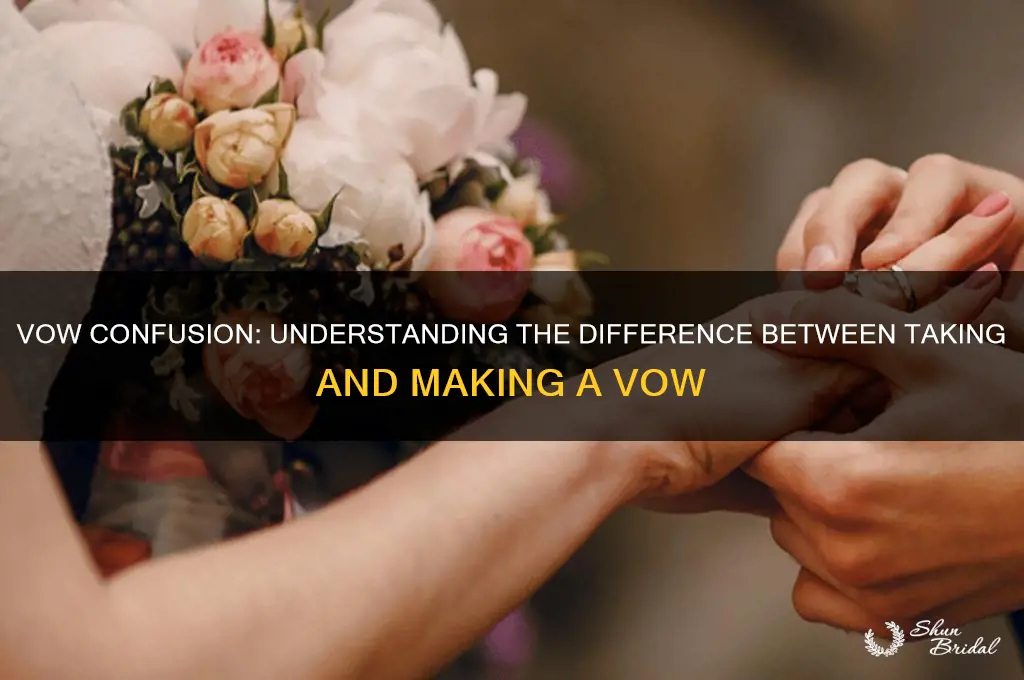 do you take a vow or make a vow