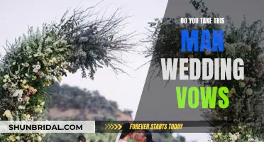 Do You Take This Man?" Wedding Vow Idea