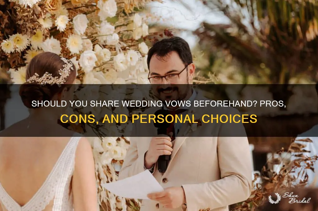 do you tell eachother vows beforehand