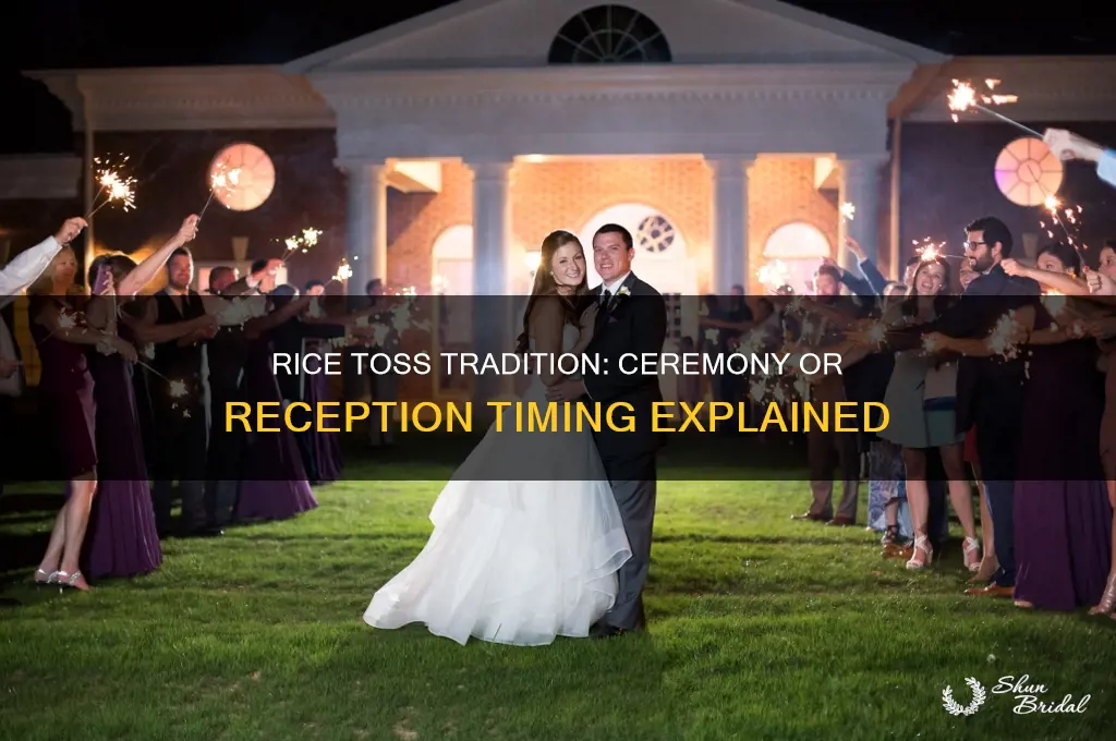 do you throw rice after the wedding ceremony or reception