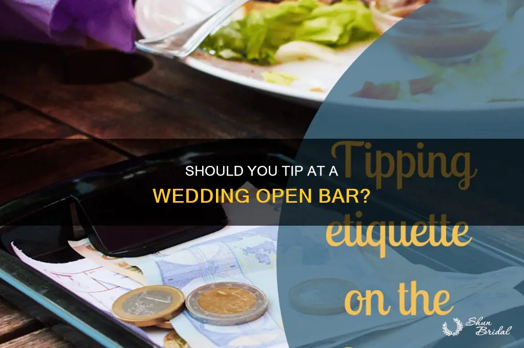do you tip at a wedding open bar