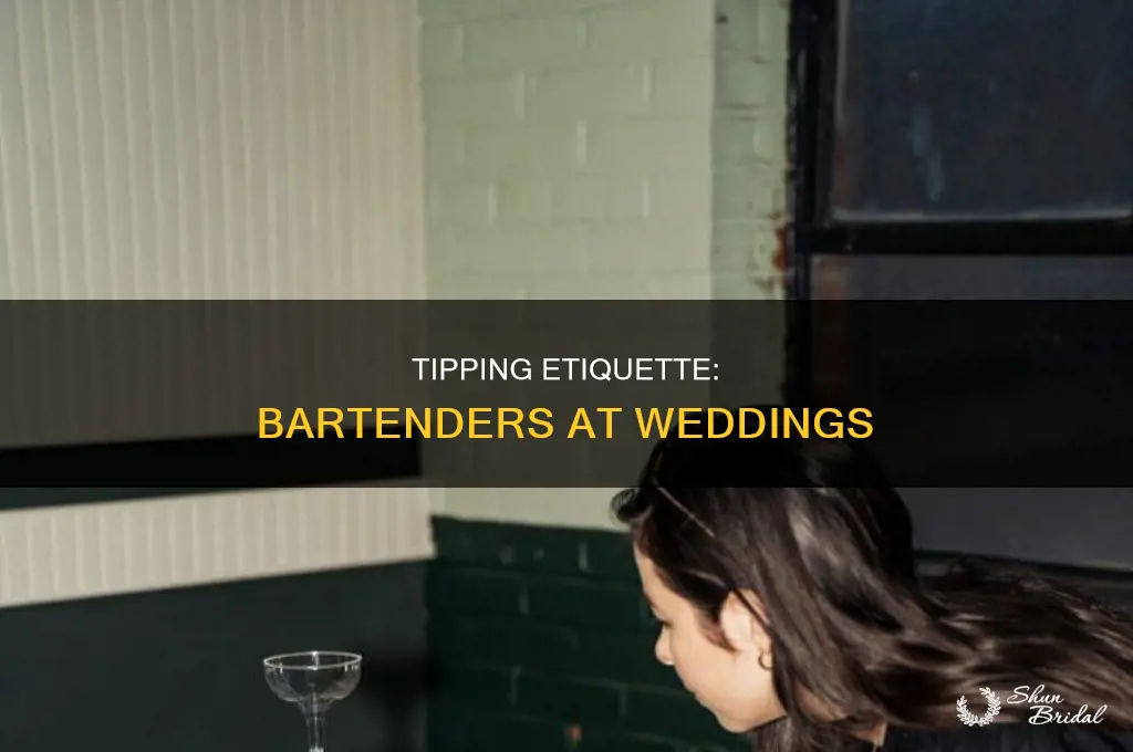 do you tip bartender at wedding