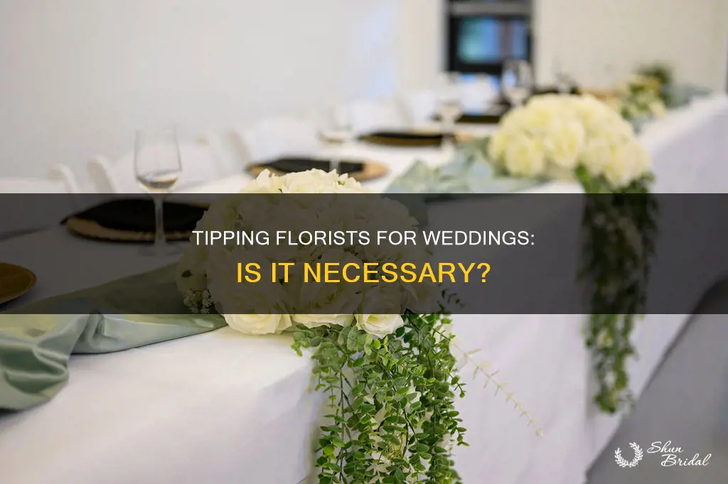 do you tip florist wedding