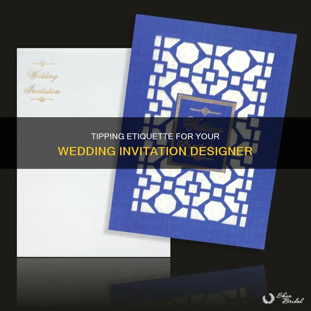 do you tip your wedding invitation designer