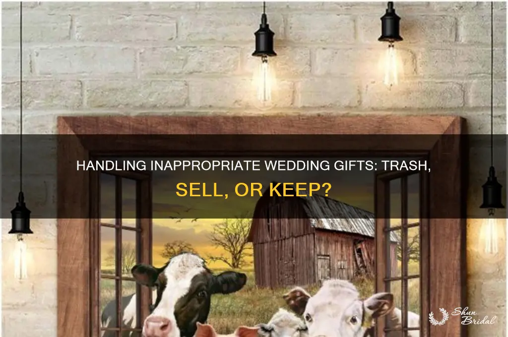 do you trash or sell inappropriate wedding gifts