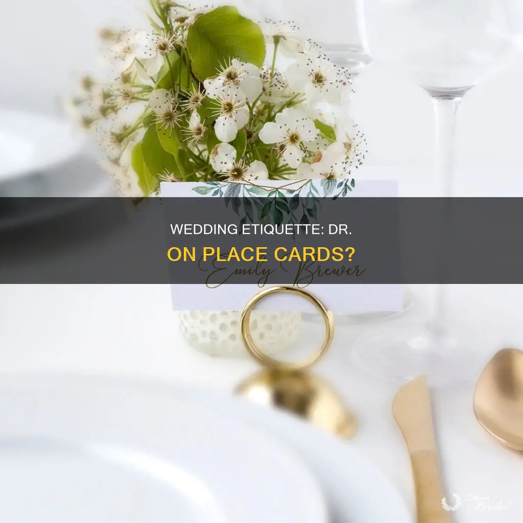 do you use dr on wedding placecards
