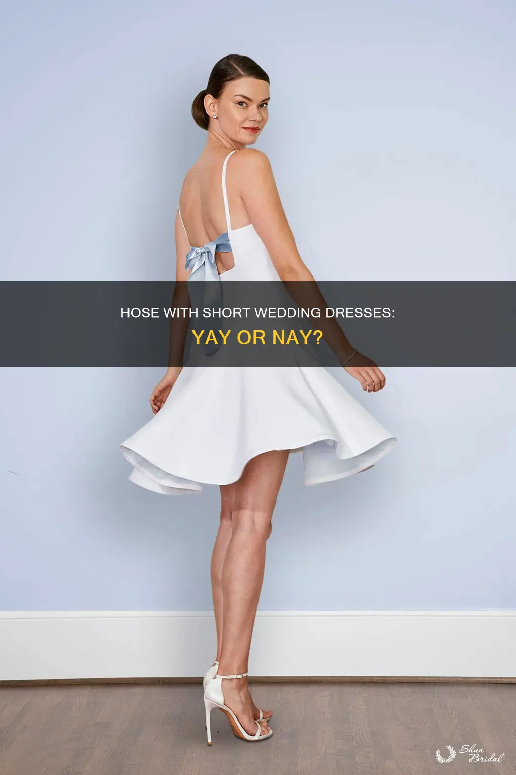 do you wear hose with short wedding dress