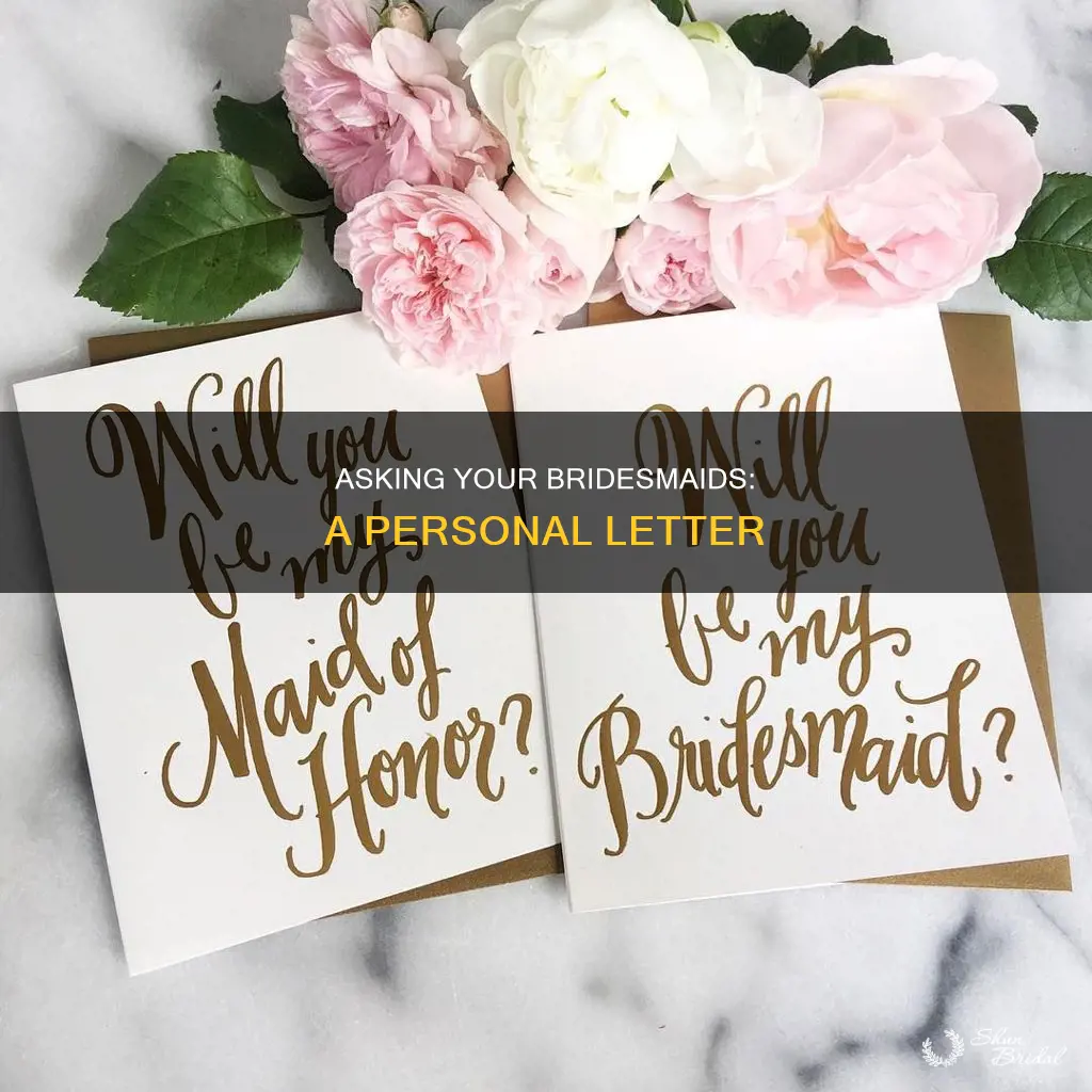 do you write a letter to your bridesmaids