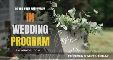 Incorporating Bible Verses in Your Wedding Program: A Guide