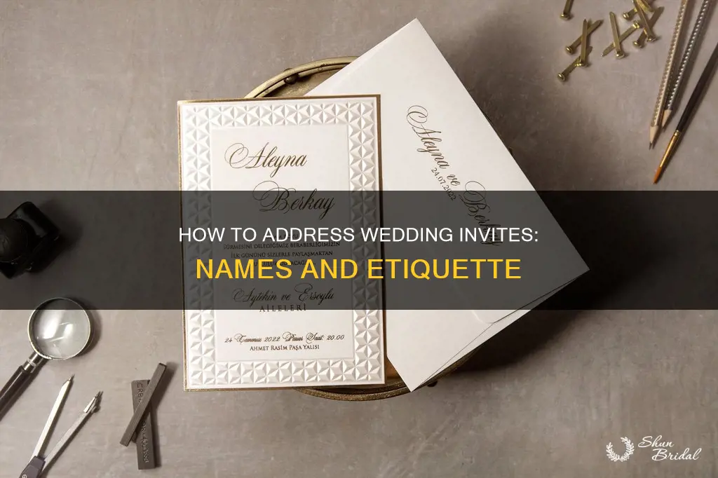 do you write names on wedding invitations