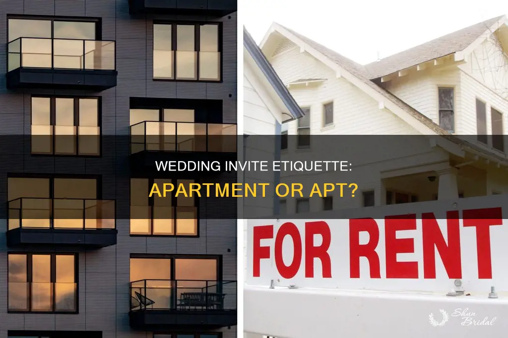 do you write out apartment of apt on wedding invite