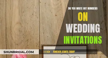 Writing Out Numbers: Wedding Invitation Etiquette