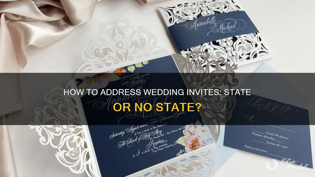 do you write out the state on wedding invitations