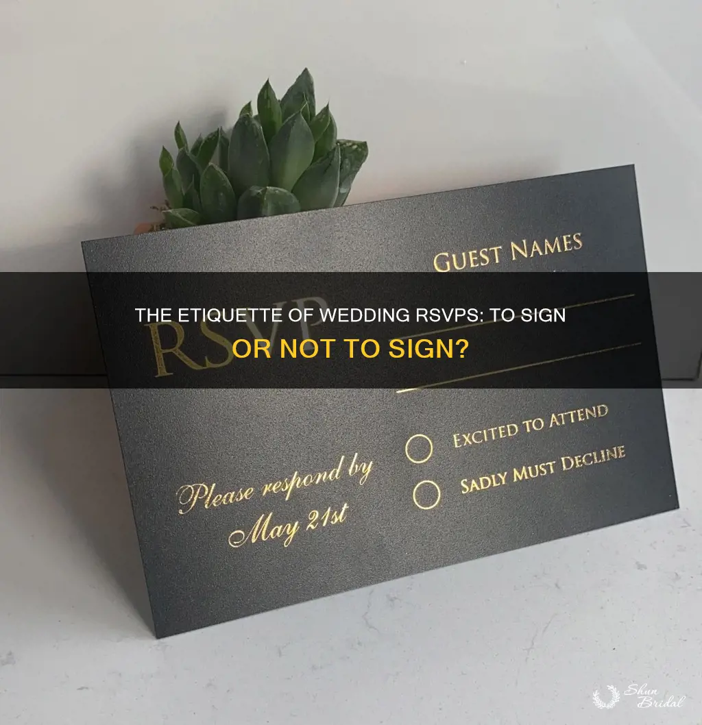 do you write your name on a wedding rsvp