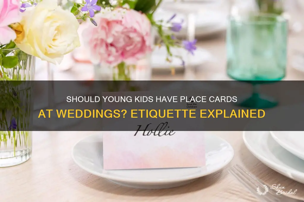 do young kids get a place card at weddings