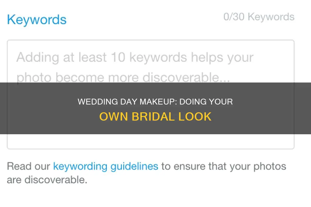 do your own makeup for wedding