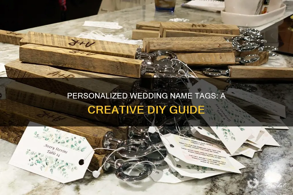 do your own name tag for a wedding