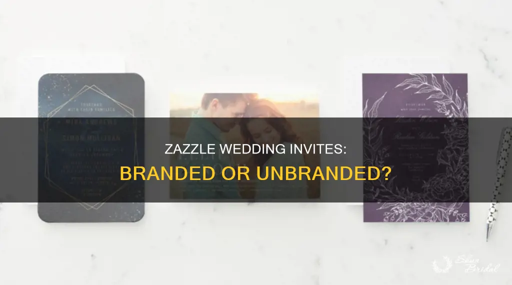 do zazzle wedding invitations say zazzle on the back