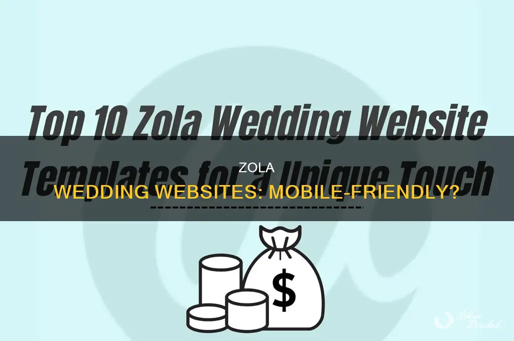 do zola wedding websites have a mobile version