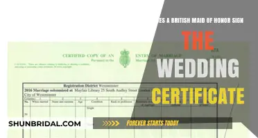 Maid of Honor's Signature: British Wedding Tradition