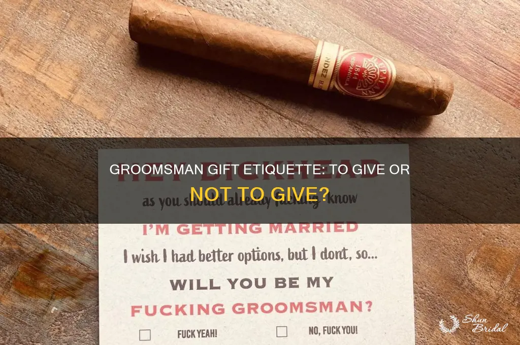 does a groomsman need to give a wedding gift