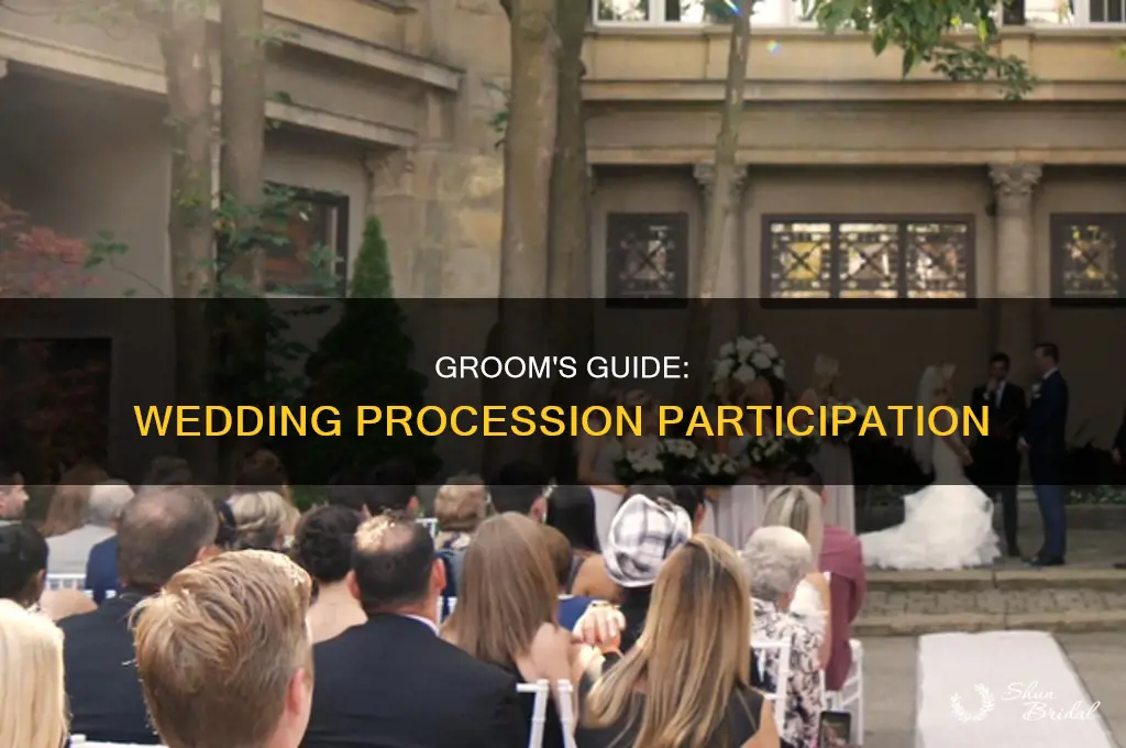 does a man process in a wedding