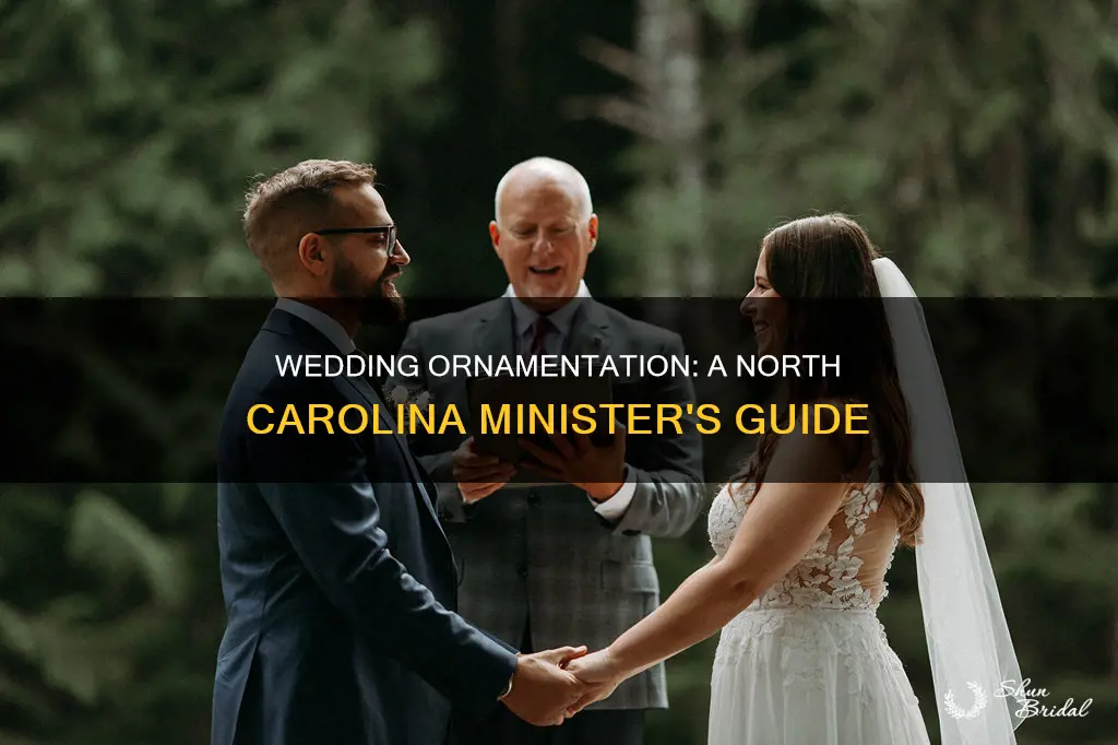 does a nc minister need ornation for wedding