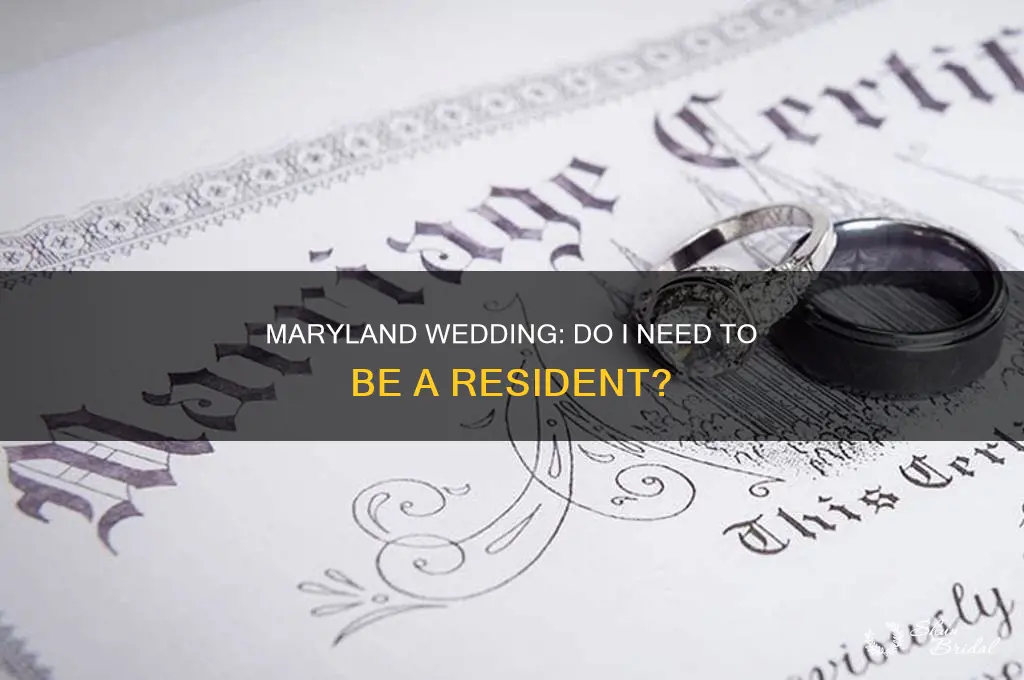 does a wedding cermony have to be in state maryland