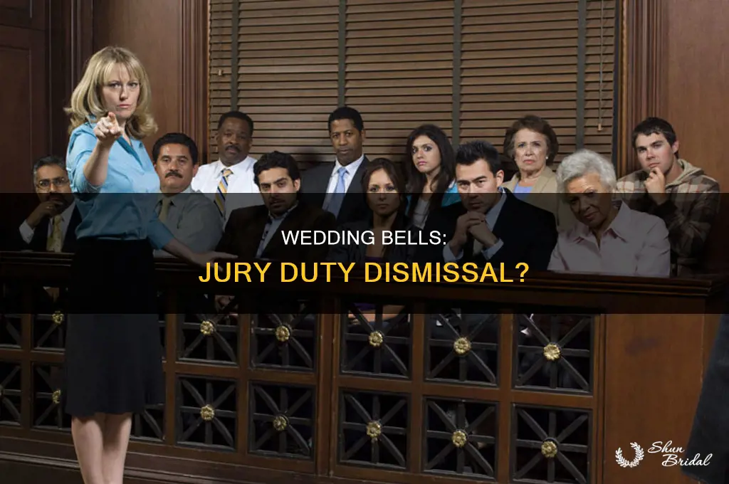 does a wedding justify jury dismissal