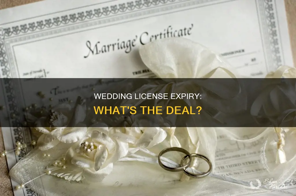 does a wedding license expire