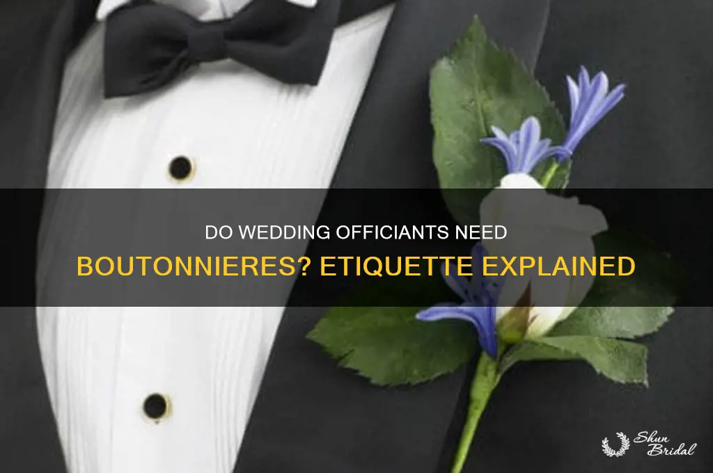 does a wedding officiant have to have a boutianer