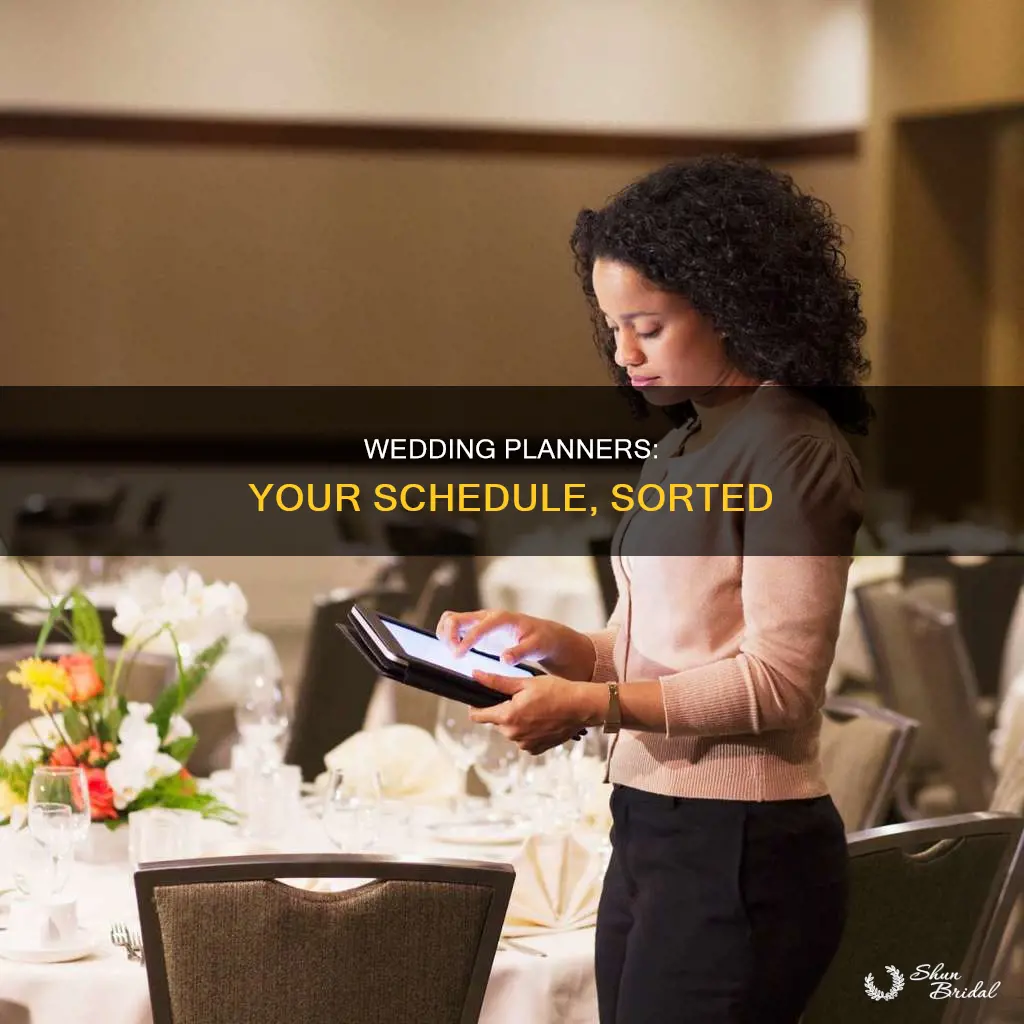 does a wedding planner schedule all appointments