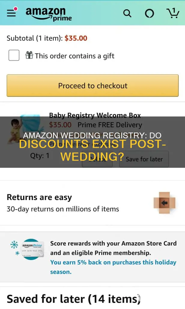 does amazon discount registry after wedding