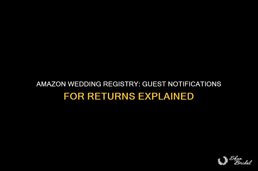 does amazon wedding registry notify guest if return