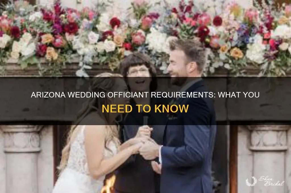 does arizona requirements an officiate a wedding