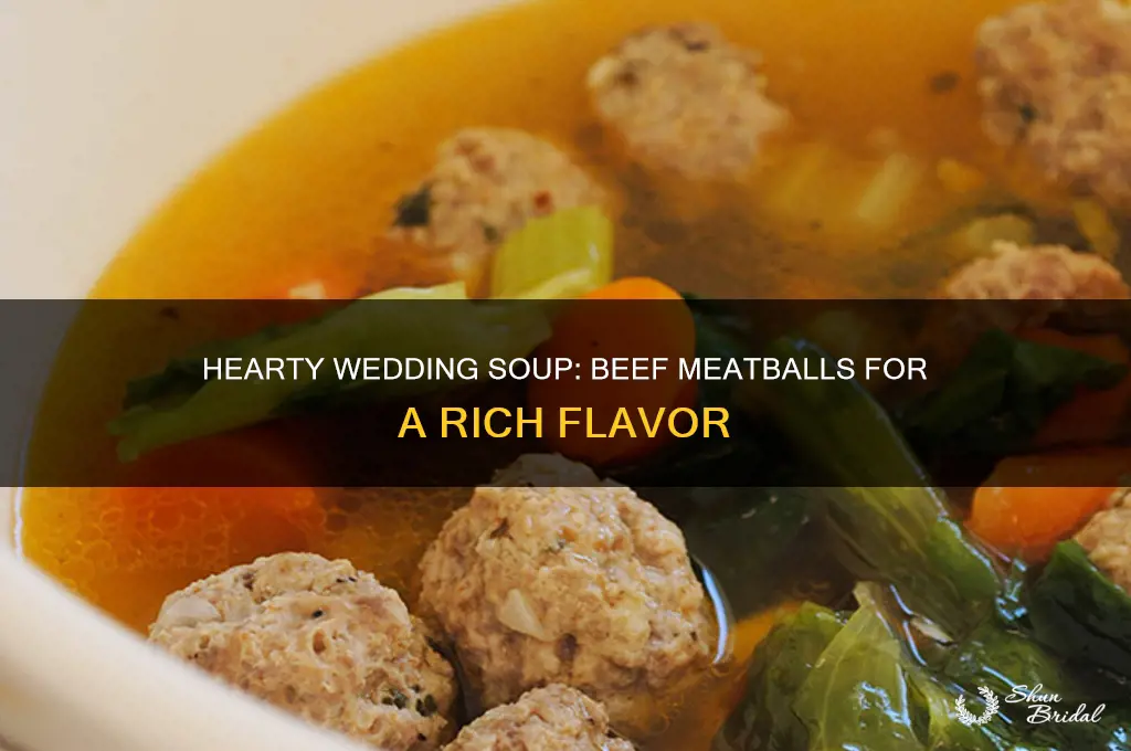 does beef italian meatballs work in wedding soup
