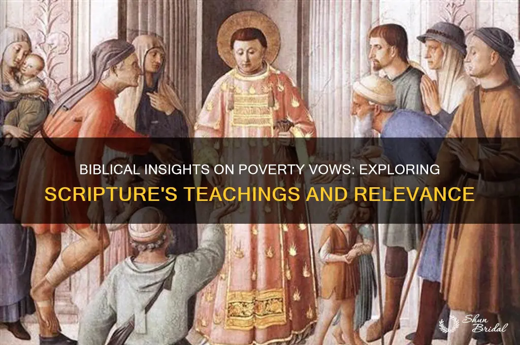 does bible say anything about a vow of poverty
