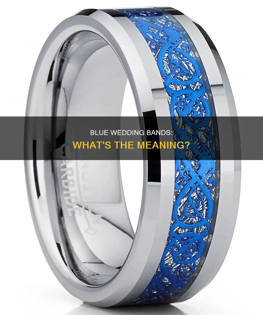 does blue in a wedding band mean