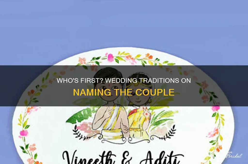 does boy or girl name come first in wedding