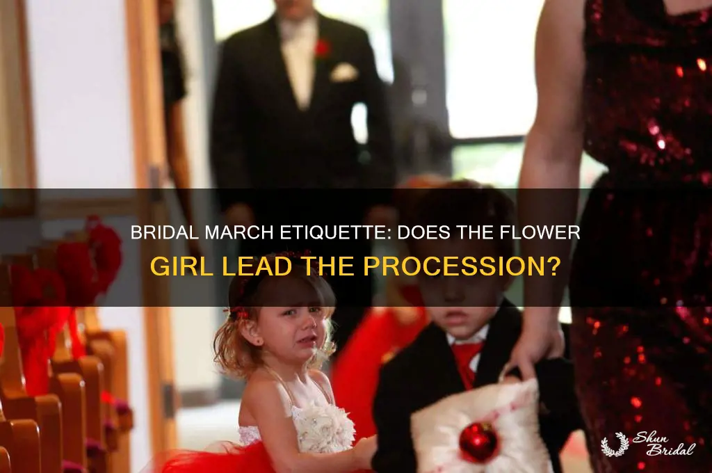 does bridal march start with flower girl