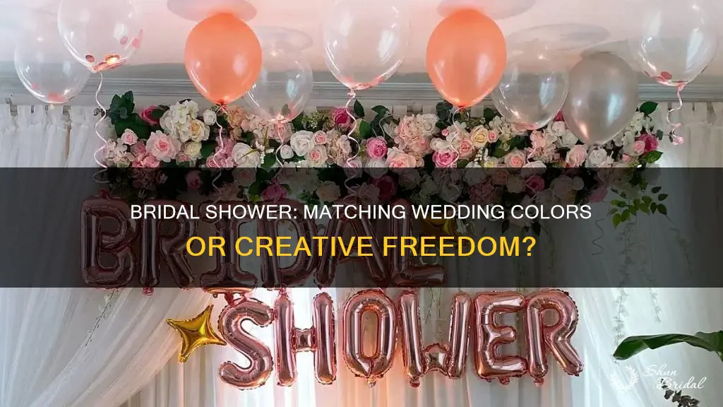 does bridal shower need to match wedding colors