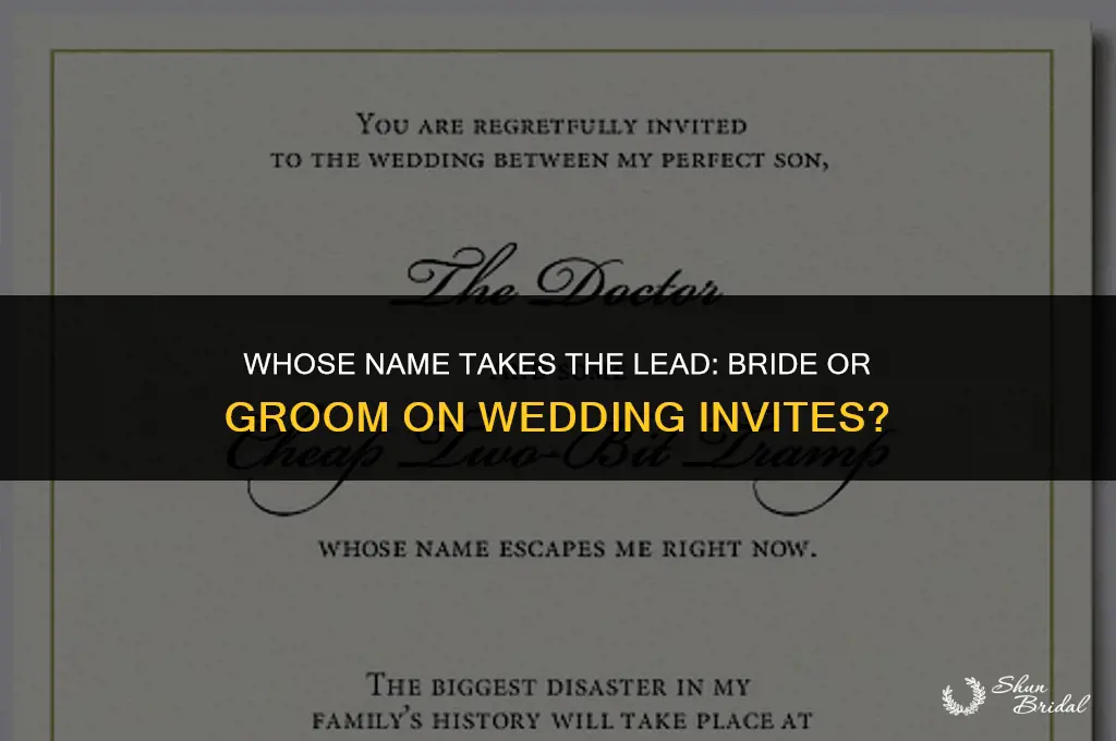 does bride or groom