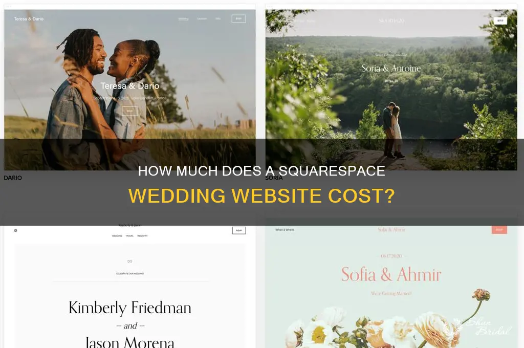 does building a wedding website on squarespace cost