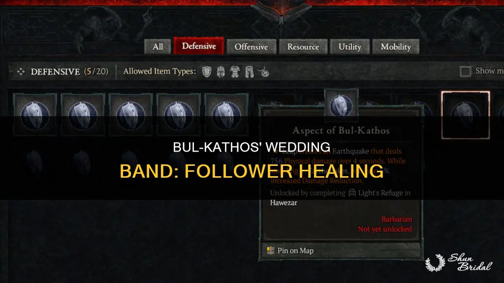 does bul kathos wedding band on follower heal me