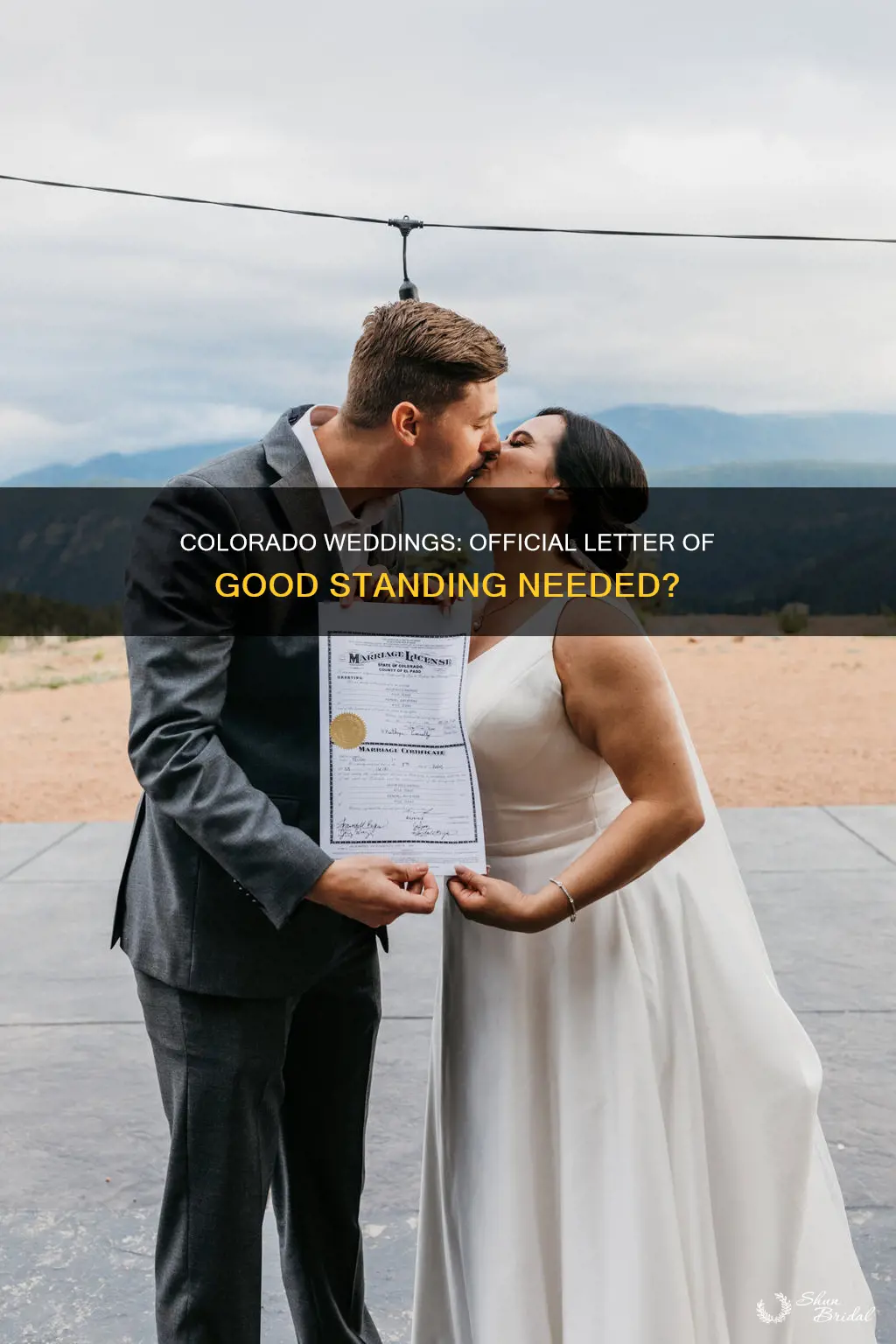 does colorado need an official letter of good standing weddings